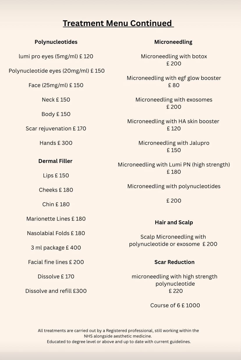 Price List (page 2)